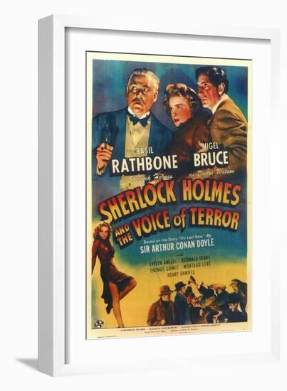 Sherlock Holmes and the Voice of Terror-null-Framed Premium Giclee Print