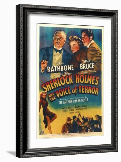 Sherlock Holmes and the Voice of Terror-null-Framed Premium Giclee Print