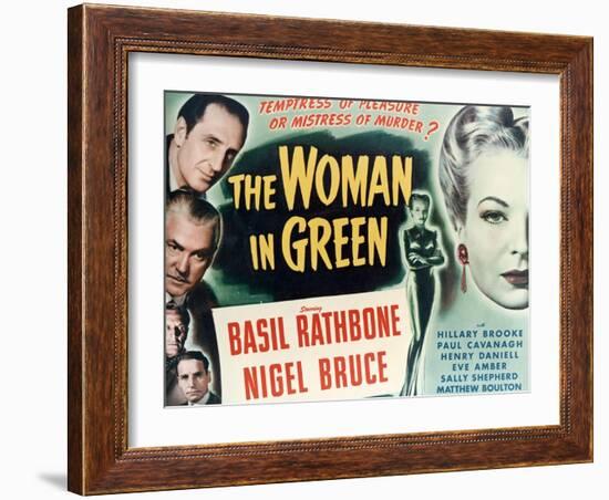 Sherlock Holmes And the Woman In Green, 1945, "The Woman In Green" Directed by Roy William Neill-null-Framed Giclee Print