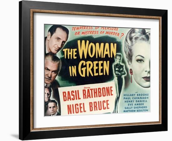 Sherlock Holmes And the Woman In Green, 1945, "The Woman In Green" Directed by Roy William Neill-null-Framed Giclee Print