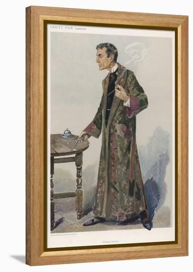 Sherlock Holmes as Played on the London Stage by Actor William Gillette-Spy (Leslie M. Ward)-Framed Premier Image Canvas