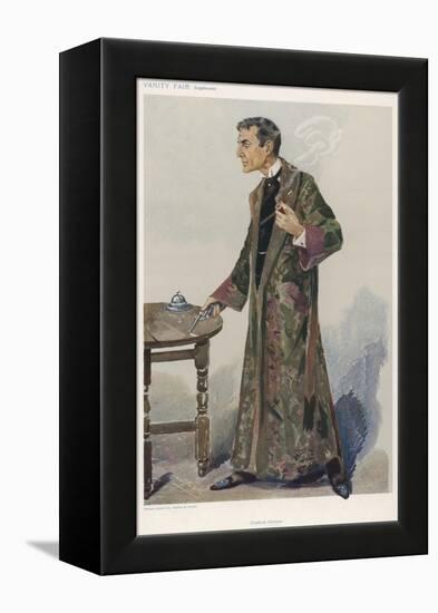 Sherlock Holmes as Played on the London Stage by Actor William Gillette-Spy (Leslie M. Ward)-Framed Premier Image Canvas