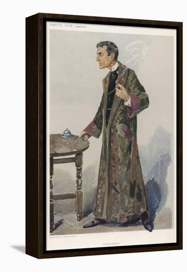 Sherlock Holmes as Played on the London Stage by Actor William Gillette-Spy (Leslie M. Ward)-Framed Premier Image Canvas