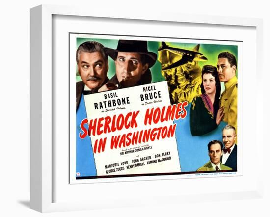 Sherlock Holmes in Washington, 1943-null-Framed Art Print