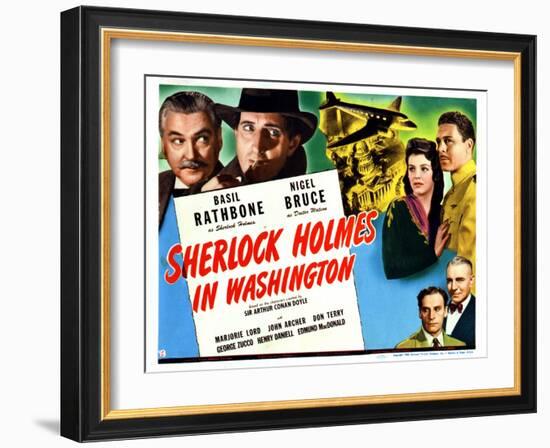 Sherlock Holmes in Washington, 1943-null-Framed Art Print