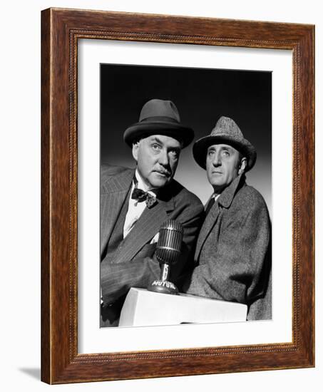 SHERLOCK HOLMES Nigel Bruce and Basil Rathbone (b/w photo)-null-Framed Photo