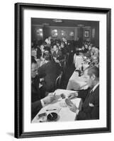 Sherman Billingsley, Owner of the Club, Playing Gin Rummy with Unidentified Man at the Stork Club-Eliot Elisofon-Framed Premium Photographic Print