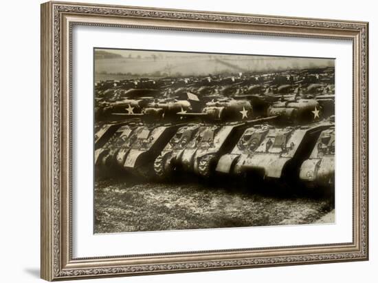 Sherman Tanks-null-Framed Art Print