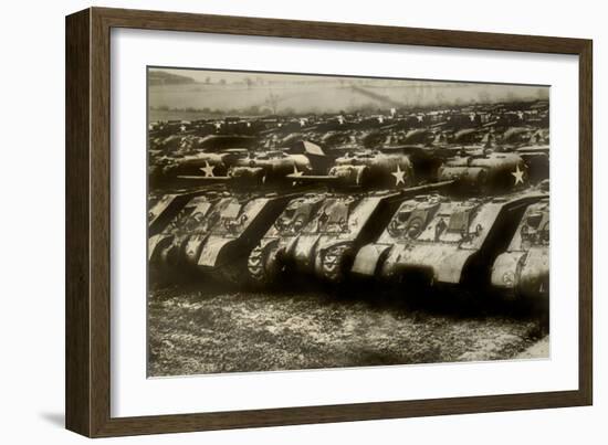 Sherman Tanks-null-Framed Art Print