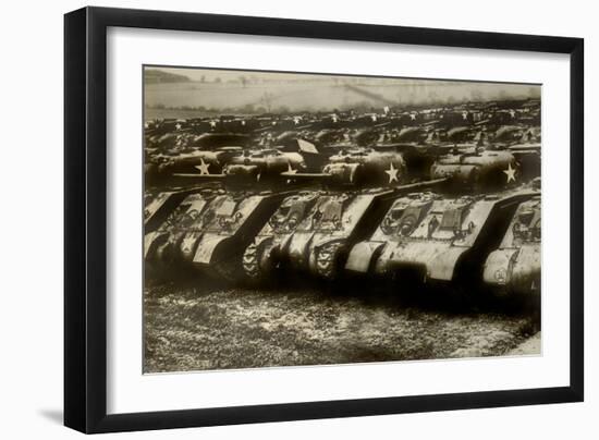 Sherman Tanks-null-Framed Art Print