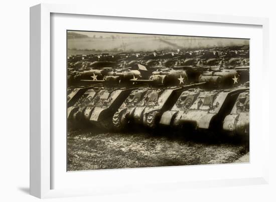 Sherman Tanks-null-Framed Art Print