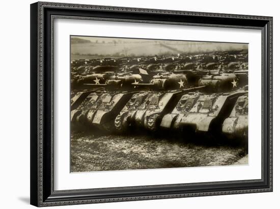 Sherman Tanks-null-Framed Art Print