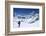 Sherpa Guide Walking over Cho La Pass with Ama Dablam on Left and Arakam Tse on Right Side-Peter Barritt-Framed Photographic Print