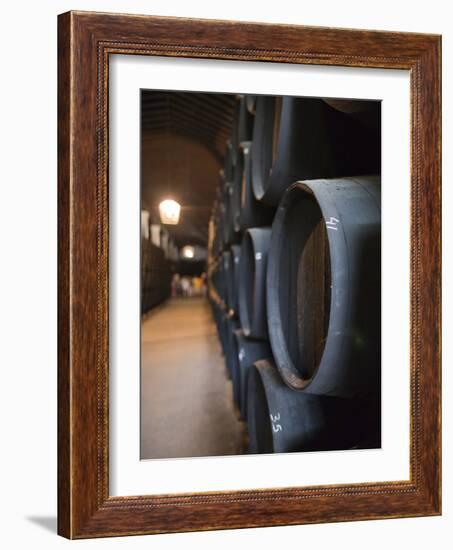 Sherry Casks, Bodegas Gonzalez Byass, Jerez De La Frontera, Spain-Walter Bibikow-Framed Photographic Print