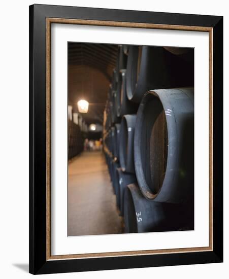 Sherry Casks, Bodegas Gonzalez Byass, Jerez De La Frontera, Spain-Walter Bibikow-Framed Photographic Print