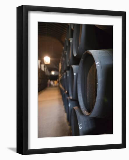 Sherry Casks, Bodegas Gonzalez Byass, Jerez De La Frontera, Spain-Walter Bibikow-Framed Photographic Print