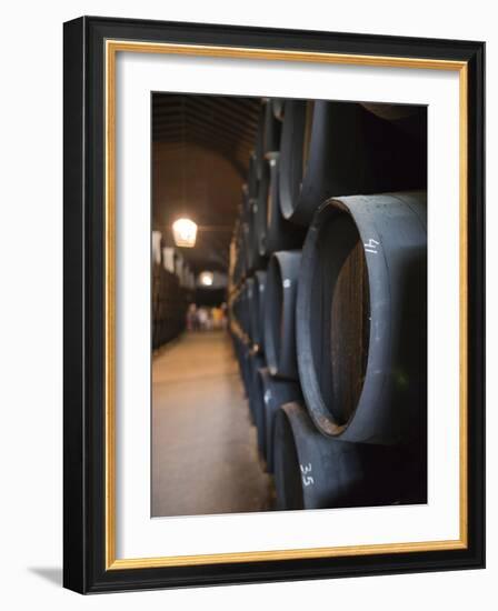 Sherry Casks, Bodegas Gonzalez Byass, Jerez De La Frontera, Spain-Walter Bibikow-Framed Photographic Print