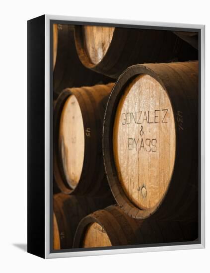 Sherry Casks, Bodegas Gonzalez Byass, Jerez De La Frontera, Spain-Walter Bibikow-Framed Premier Image Canvas