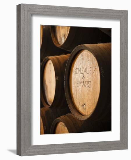 Sherry Casks, Bodegas Gonzalez Byass, Jerez De La Frontera, Spain-Walter Bibikow-Framed Photographic Print