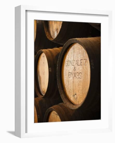 Sherry Casks, Bodegas Gonzalez Byass, Jerez De La Frontera, Spain-Walter Bibikow-Framed Photographic Print