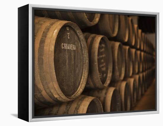 Sherry Casks, Bodegas Gonzalez Byass, Jerez De La Frontera, Spain-Walter Bibikow-Framed Premier Image Canvas