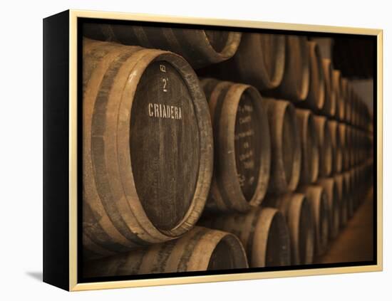 Sherry Casks, Bodegas Gonzalez Byass, Jerez De La Frontera, Spain-Walter Bibikow-Framed Premier Image Canvas