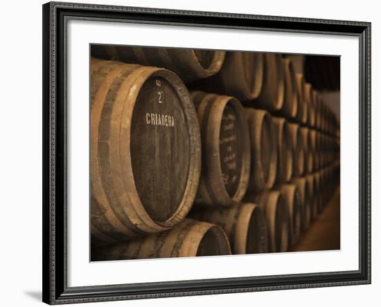 Sherry Casks, Bodegas Gonzalez Byass, Jerez De La Frontera, Spain-Walter Bibikow-Framed Photographic Print