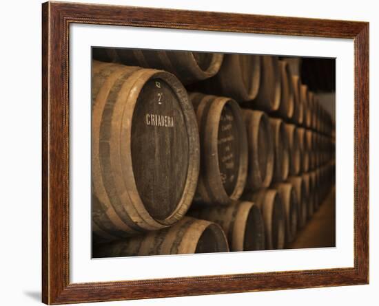 Sherry Casks, Bodegas Gonzalez Byass, Jerez De La Frontera, Spain-Walter Bibikow-Framed Photographic Print