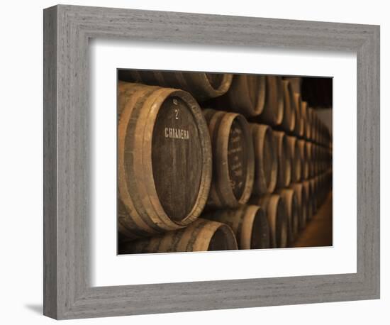 Sherry Casks, Bodegas Gonzalez Byass, Jerez De La Frontera, Spain-Walter Bibikow-Framed Photographic Print