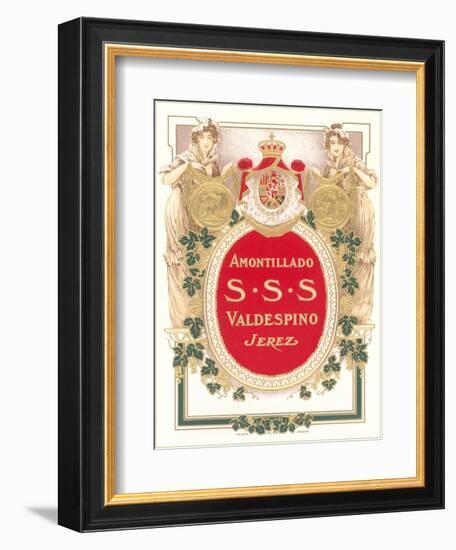 Sherry Label-null-Framed Art Print