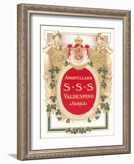 Sherry Label-null-Framed Art Print