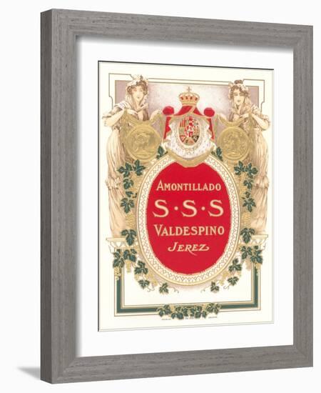 Sherry Label-null-Framed Art Print