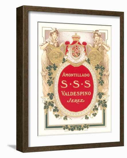 Sherry Label-null-Framed Art Print