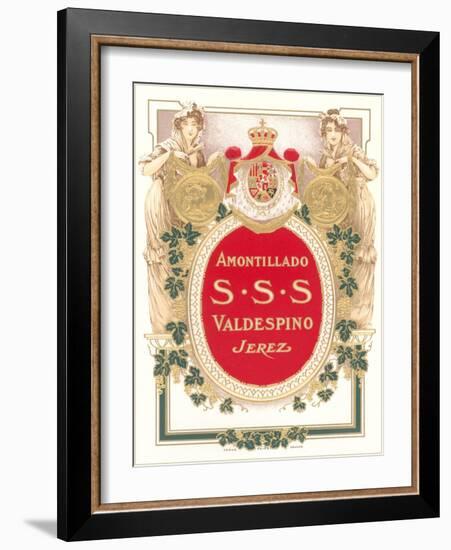 Sherry Label-null-Framed Art Print