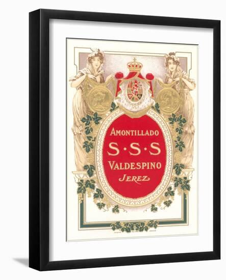 Sherry Label-null-Framed Art Print