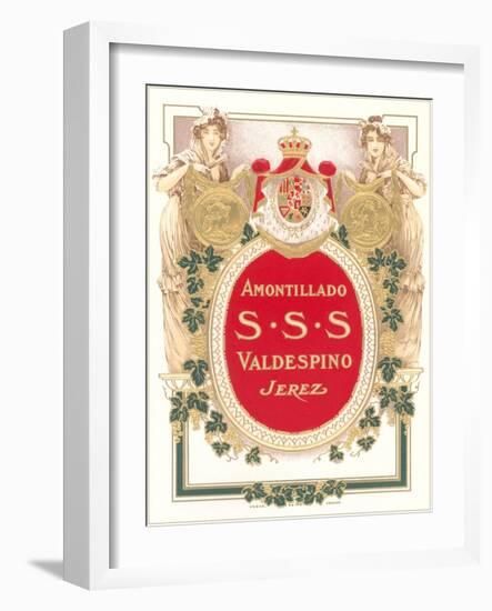 Sherry Label-null-Framed Art Print