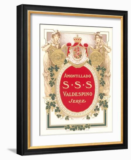 Sherry Label-null-Framed Art Print