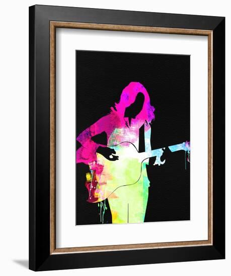 Sheryl Crow Watercolor-Lana Feldman-Framed Premium Giclee Print