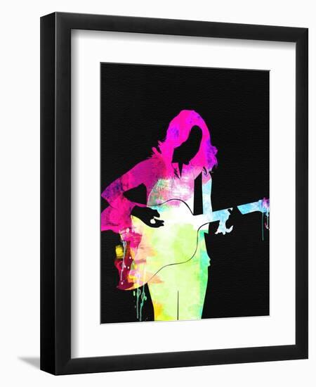 Sheryl Crow Watercolor-Lana Feldman-Framed Premium Giclee Print