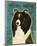 Shetland Sheepdog (Black & White)-John Golden-Mounted Giclee Print