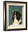 Shetland Sheepdog (Black & White)-John W^ Golden-Framed Art Print