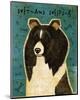 Shetland Sheepdog (Black & White)-John W^ Golden-Mounted Art Print