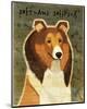 Shetland Sheepdog-John W^ Golden-Mounted Art Print