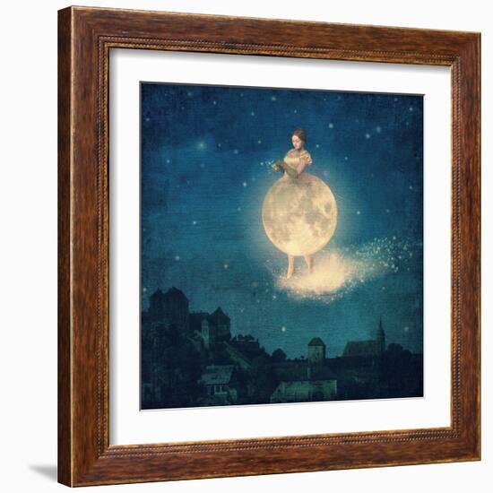 Shhh Lady Night is Coming-Paula Belle Flores-Framed Art Print