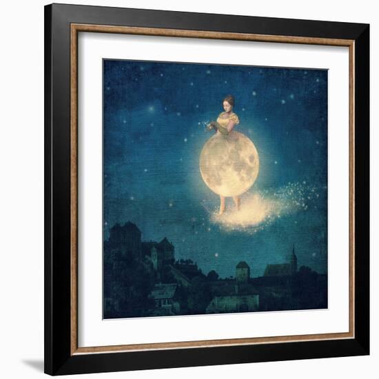 Shhh Lady Night is Coming-Paula Belle Flores-Framed Art Print