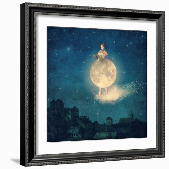 Shhh Lady Night is Coming-Paula Belle Flores-Framed Art Print