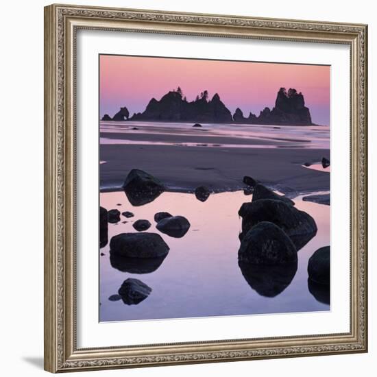 Shi Shi Beach, Olympic National Park, Washington, USA-Charles Gurche-Framed Photographic Print