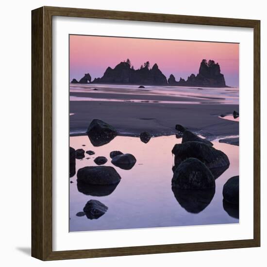 Shi Shi Beach, Olympic National Park, Washington, USA-Charles Gurche-Framed Photographic Print