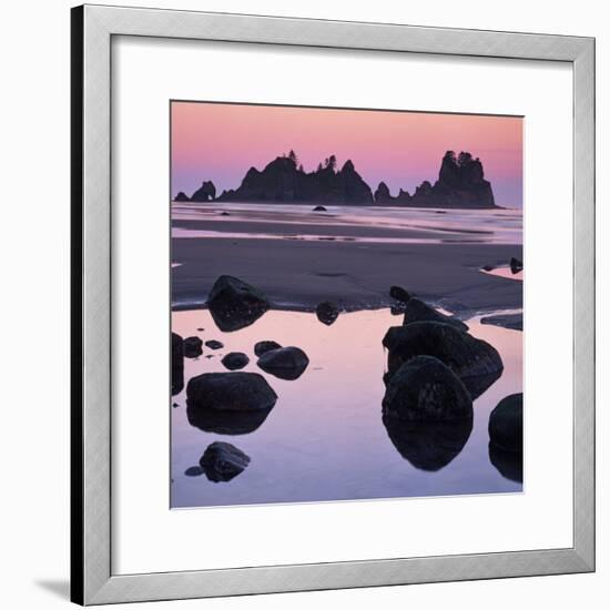 Shi Shi Beach, Olympic National Park, Washington, USA-Charles Gurche-Framed Photographic Print