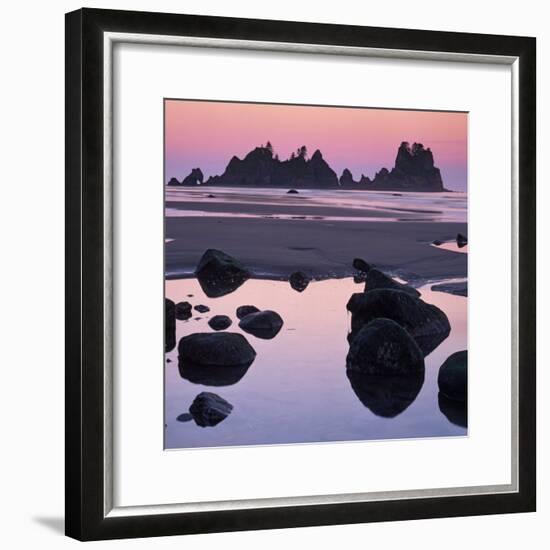 Shi Shi Beach, Olympic National Park, Washington, USA-Charles Gurche-Framed Photographic Print